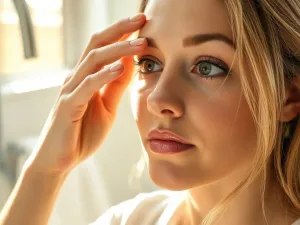 Uśmiechnięta kobieta z naturalnie nawilżonymi i wygładzonymi ustami w estetycznym wnętrzu kliniki medycyny estetycznej.